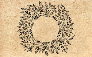 COIR MAT WREATH 30X18"