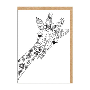 CARD COLOUR GIRAFFE