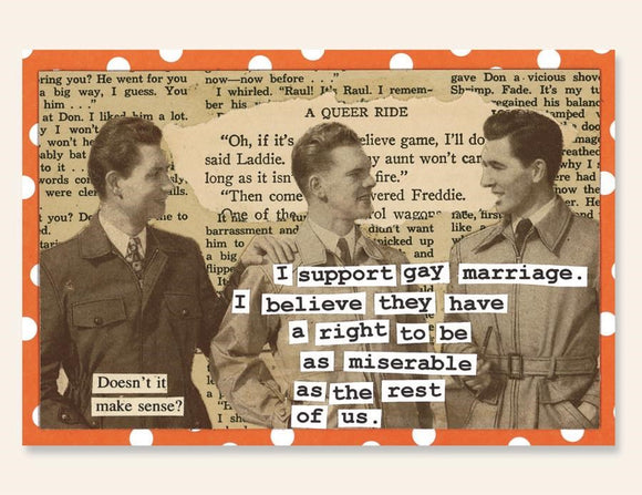 CARD HUMOUR GAY MARRIAGE